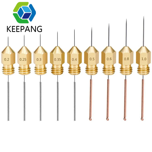 10ps Stainless Steel Cleaning Needle Nozzle for Drills 0.2/0.3/0.4/0.5/0.6-1.2mm PCB Drill Bit Drill 3D Printer Parts i3dyou