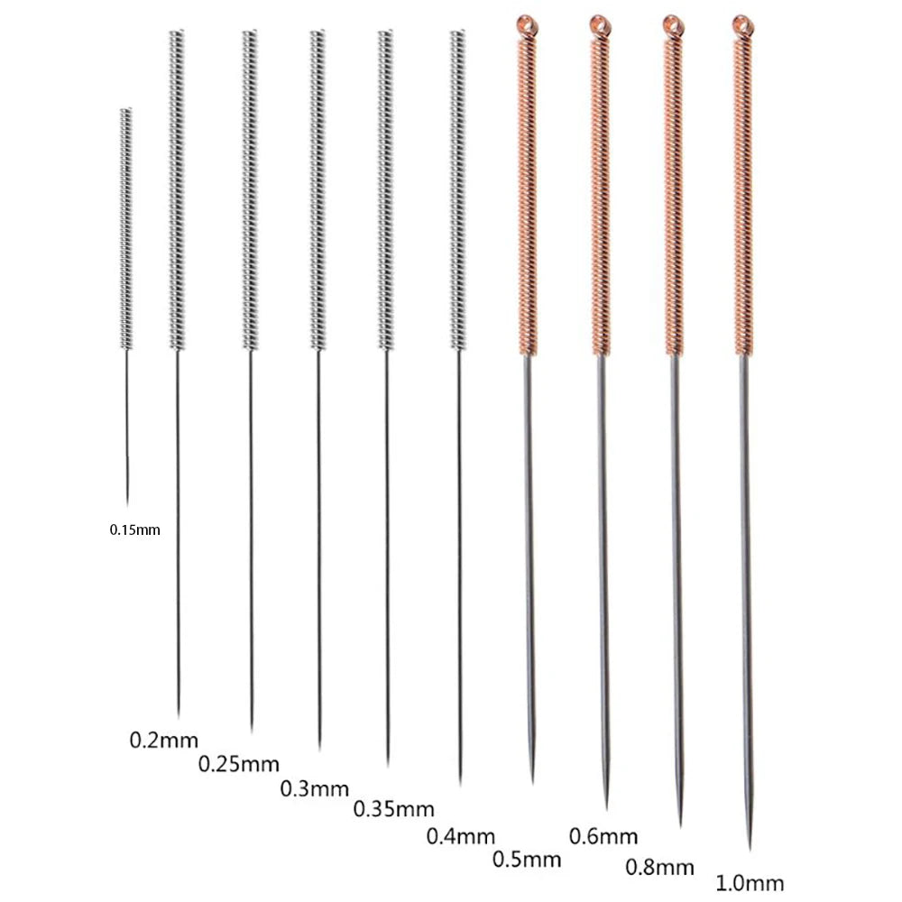 10ps Stainless Steel Cleaning Needle Nozzle for Drills 0.2/0.3/0.4/0.5/0.6-1.2mm PCB Drill Bit Drill 3D Printer Parts i3dyou