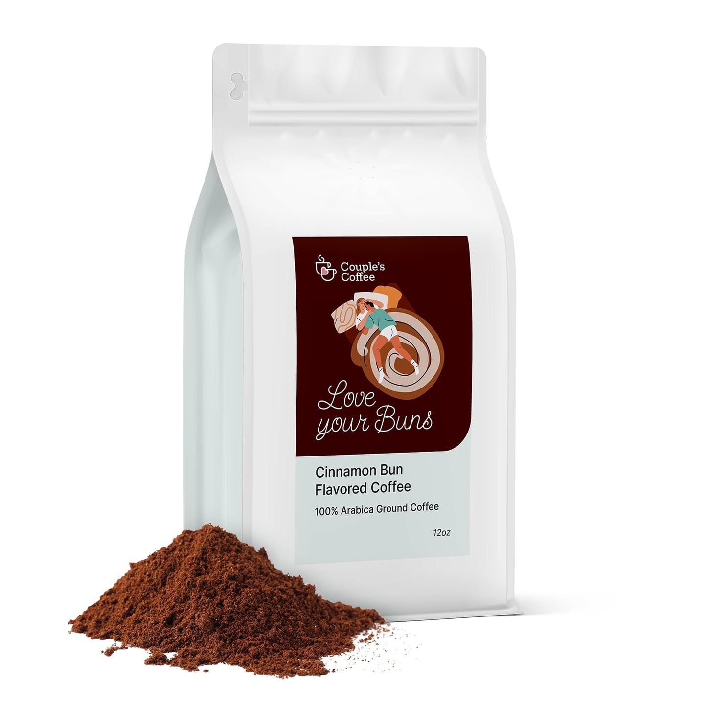 Couple's Coffee Ground Coffee | Jamaican Me Crazy Medium Roast Coffee Blend | Gourmet Flavored Coffee with Smooth Vanilla Caramel Flavors | Made with 100% Arabica Beans | 12oz bag brews about 34 cups i3dyou