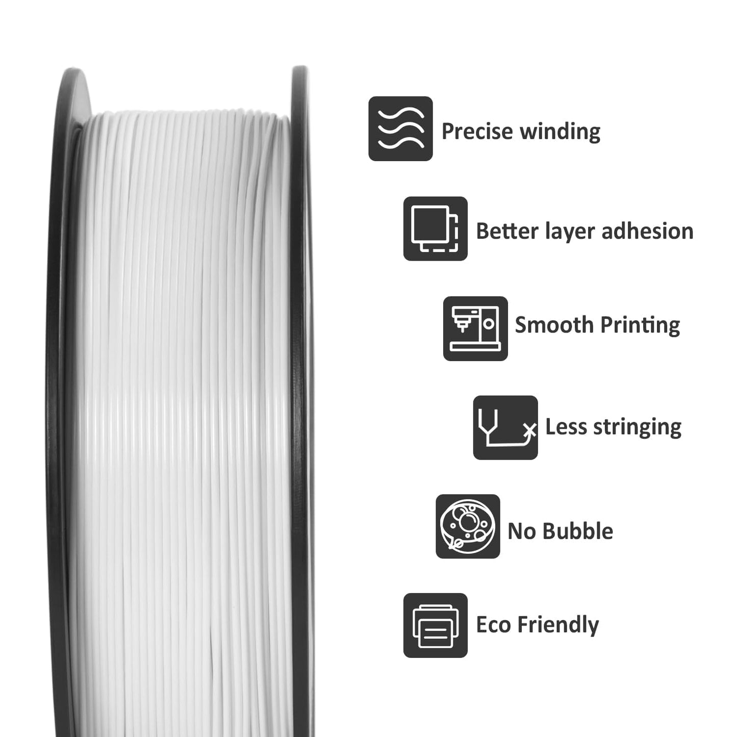 GIANTARM Silk Metallic Silver PLA 3D Printer Filament 1kg Spool, 1.75mm Dimensional Accuracy +/-0.03mm, 1080 Feet per Roll, Vacuum Packaging i3dyou