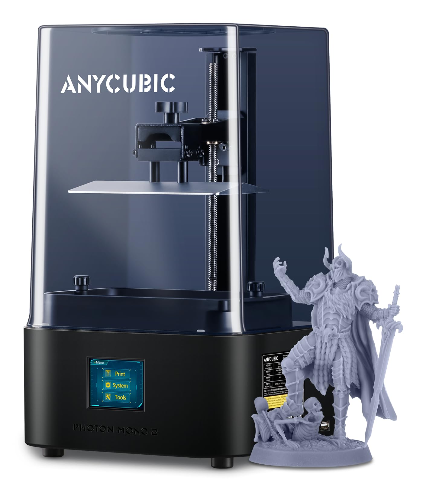 ANYCUBIC Resin 3D Printer, Photon Mono 2 3D Printer with 6.6" Monochrome LCD Screen Fast Printing, Upgraded LighTurbo Matrix, 6.49'' x 5.62'' x 3.5'' (HWD) 3D Printing Size i3dyou