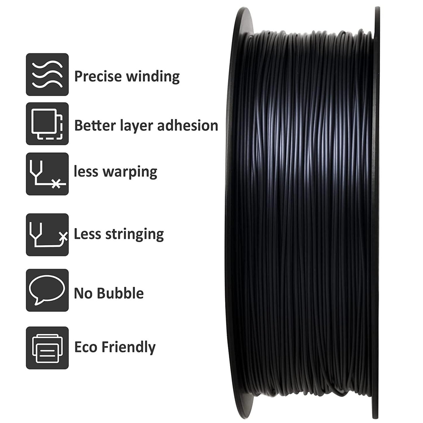 GIANTARM Silk Metallic Silver PLA 3D Printer Filament 1kg Spool, 1.75mm Dimensional Accuracy +/-0.03mm, 1080 Feet per Roll, Vacuum Packaging i3dyou