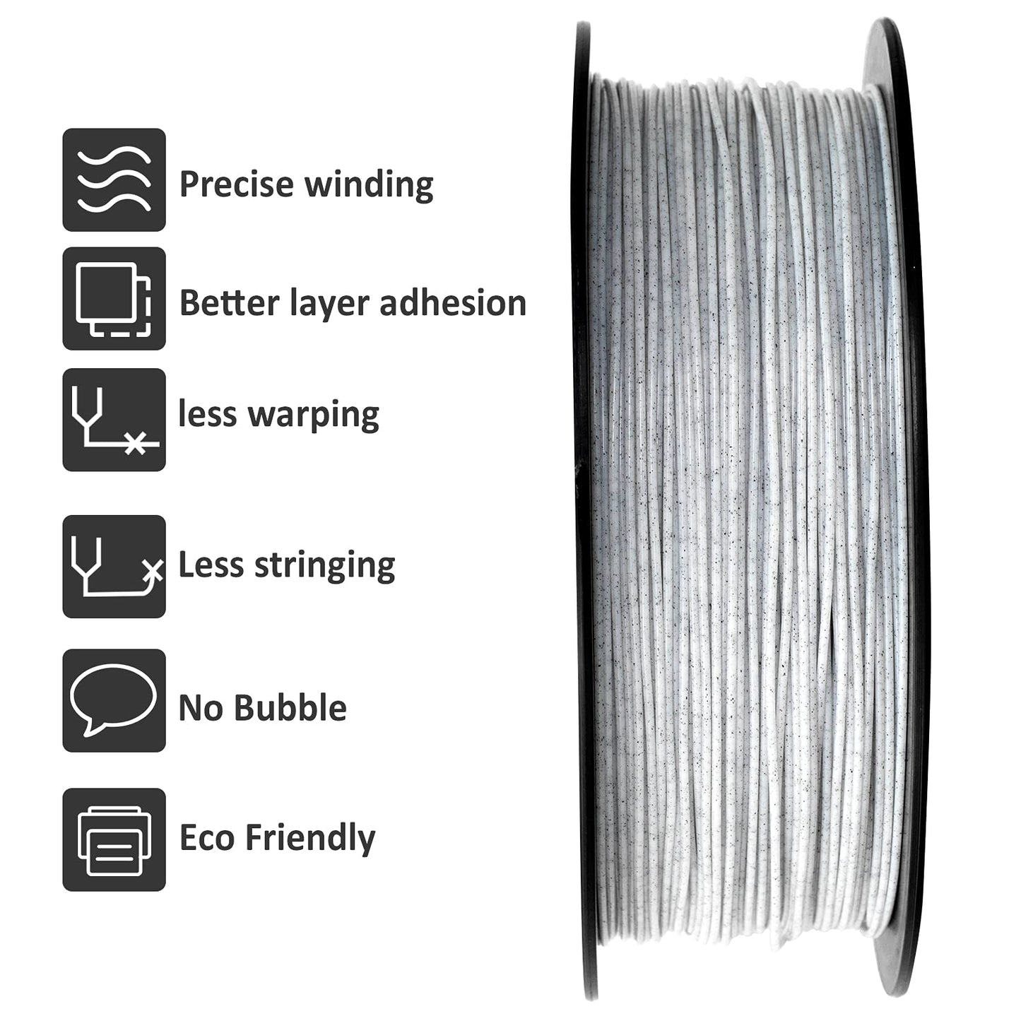 GIANTARM Silk Metallic Silver PLA 3D Printer Filament 1kg Spool, 1.75mm Dimensional Accuracy +/-0.03mm, 1080 Feet per Roll, Vacuum Packaging i3dyou