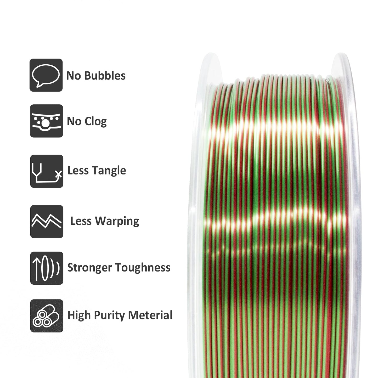 GIANTARM Silk Metallic Silver PLA 3D Printer Filament 1kg Spool, 1.75mm Dimensional Accuracy +/-0.03mm, 1080 Feet per Roll, Vacuum Packaging i3dyou