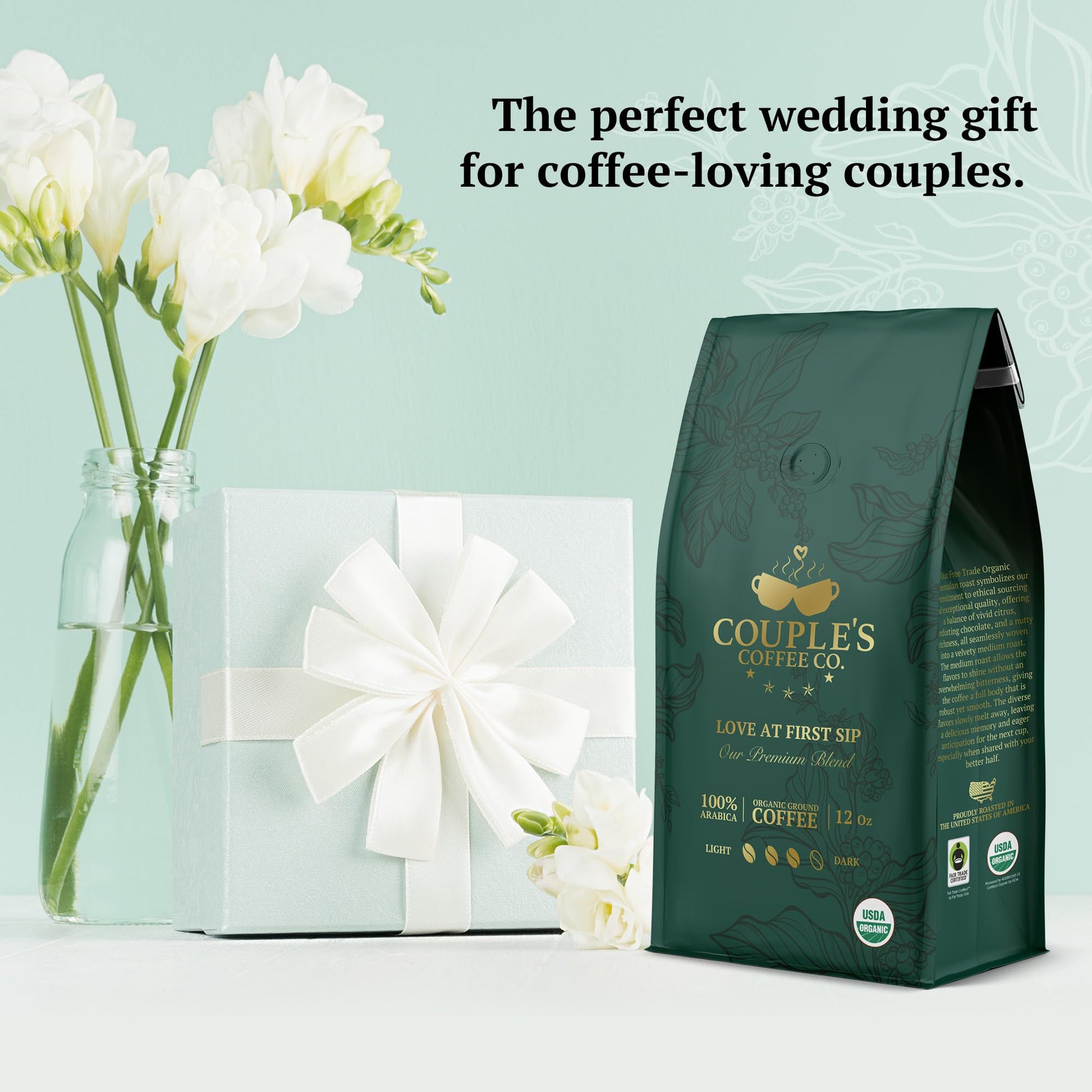 Couple's Coffee Ground Coffee | Jamaican Me Crazy Medium Roast Coffee Blend | Gourmet Flavored Coffee with Smooth Vanilla Caramel Flavors | Made with 100% Arabica Beans | 12oz bag brews about 34 cups i3dyou