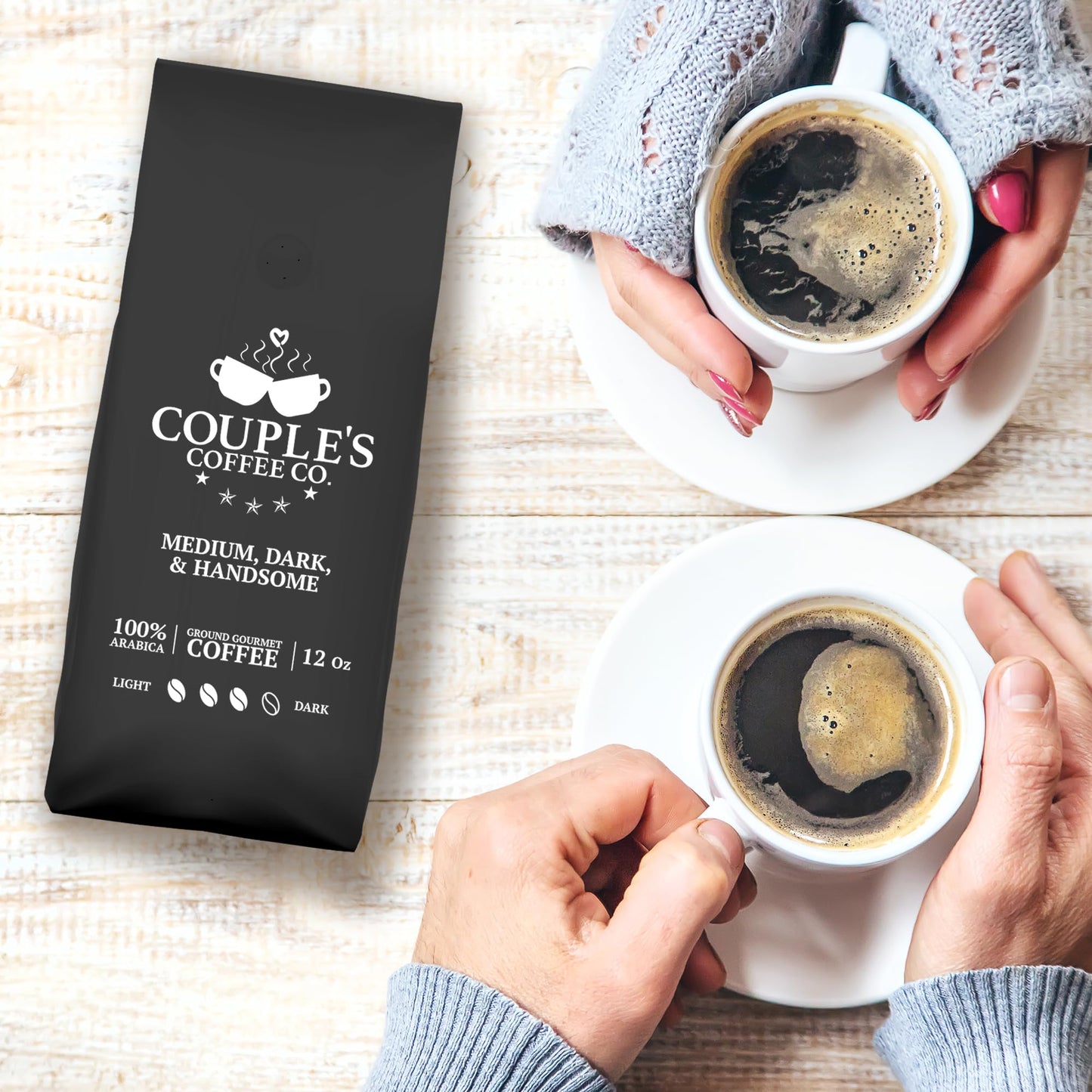 Couple's Coffee Ground Coffee | Jamaican Me Crazy Medium Roast Coffee Blend | Gourmet Flavored Coffee with Smooth Vanilla Caramel Flavors | Made with 100% Arabica Beans | 12oz bag brews about 34 cups i3dyou