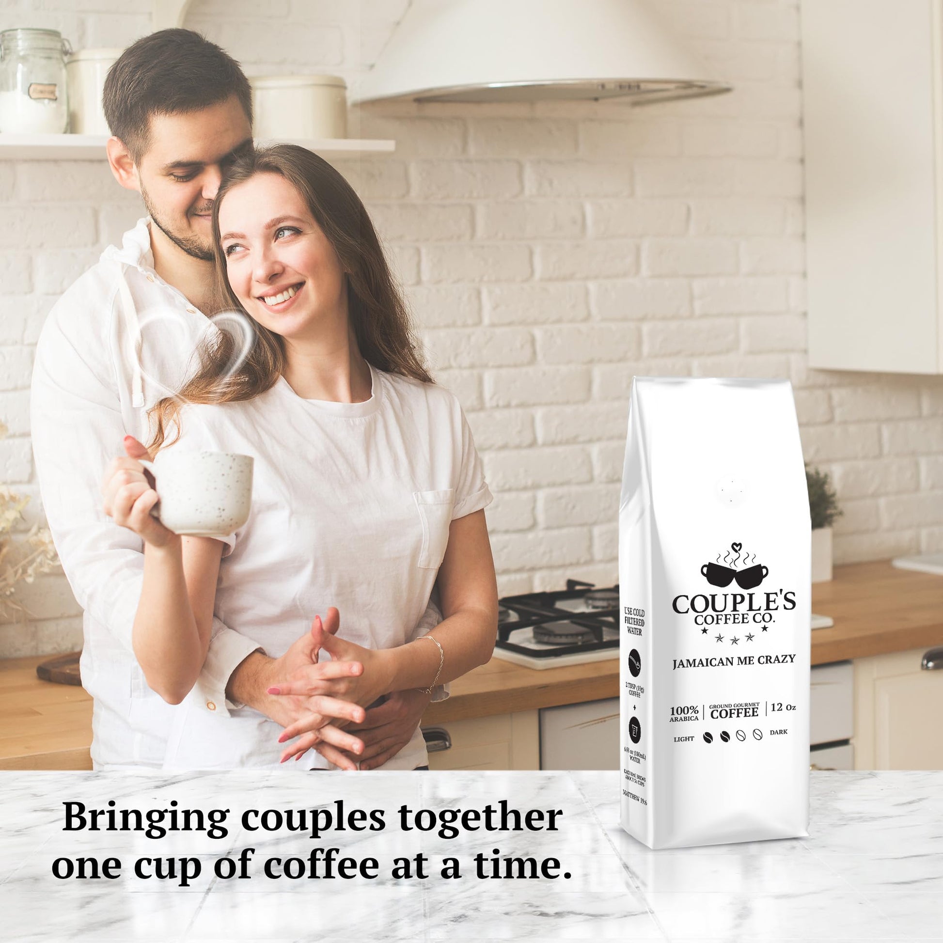 Couple's Coffee Ground Coffee | Jamaican Me Crazy Medium Roast Coffee Blend | Gourmet Flavored Coffee with Smooth Vanilla Caramel Flavors | Made with 100% Arabica Beans | 12oz bag brews about 34 cups i3dyou