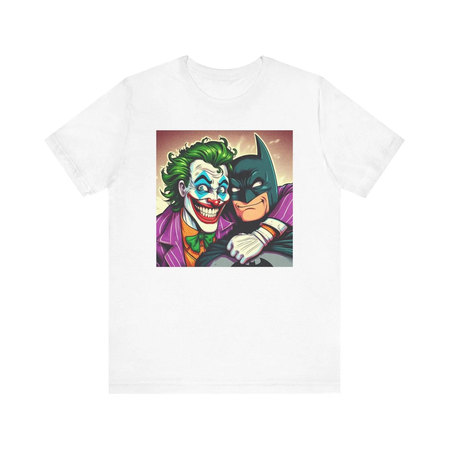 Batman and Joker Besties Shirt, Cute Joker Batman Movie, Superhero Best Friends Shirt, Men's and Women's Joker Unisex Jersey Short Sleeve Te - i3dyou