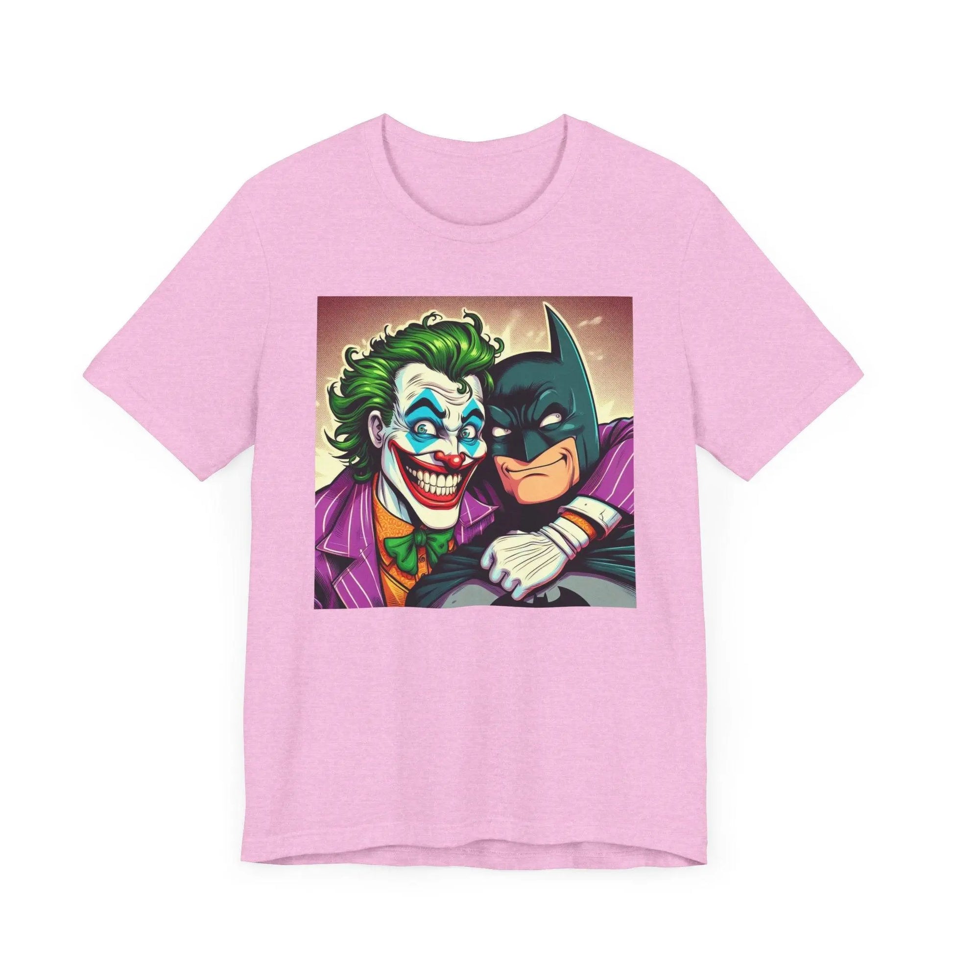 Batman and Joker Besties Shirt, Cute Joker Batman Movie, Superhero Best Friends Shirt, Men's and Women's Joker Unisex Jersey Short Sleeve Te - i3dyou