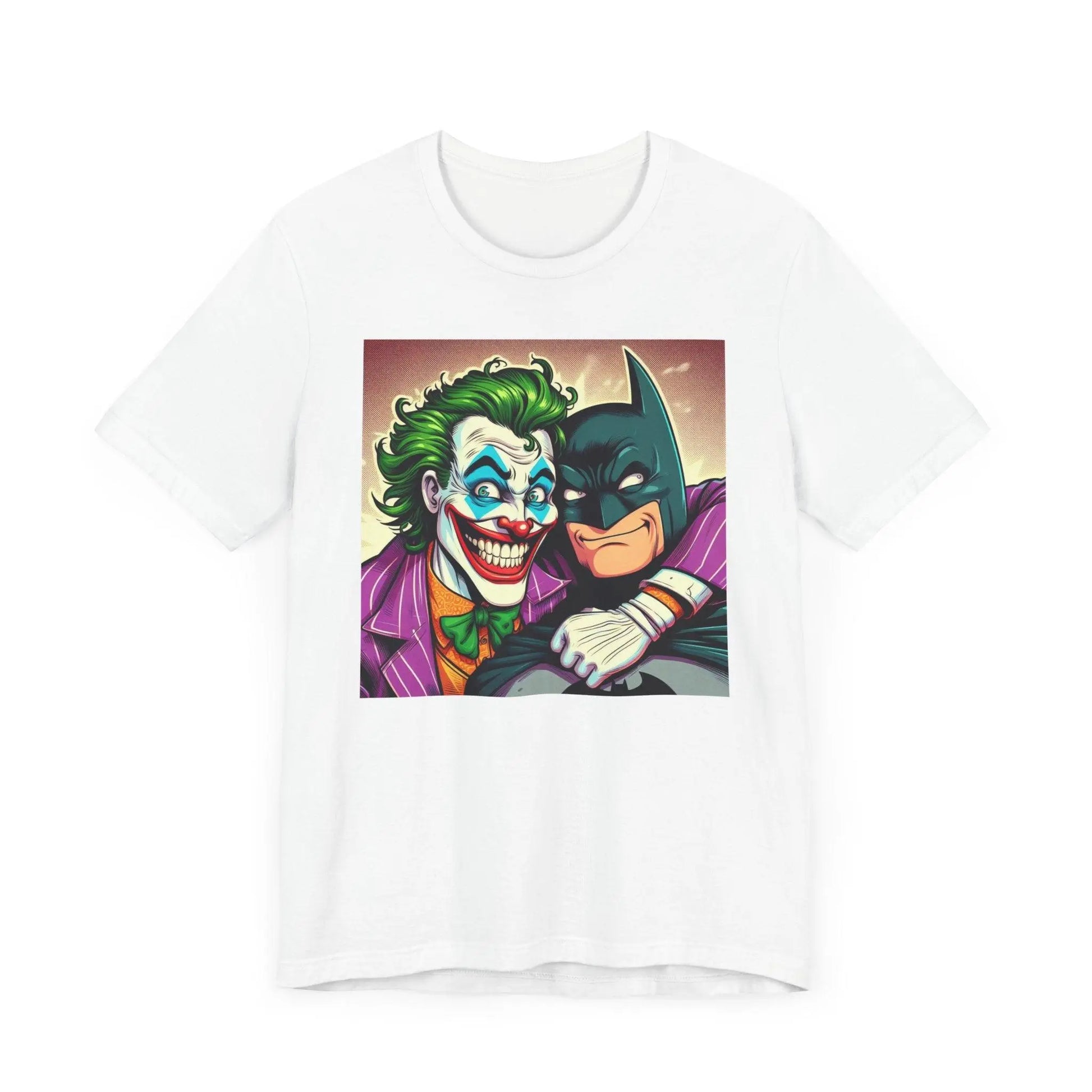 Batman and Joker Besties Shirt, Cute Joker Batman Movie, Superhero Best Friends Shirt, Men's and Women's Joker Unisex Jersey Short Sleeve Te - i3dyou