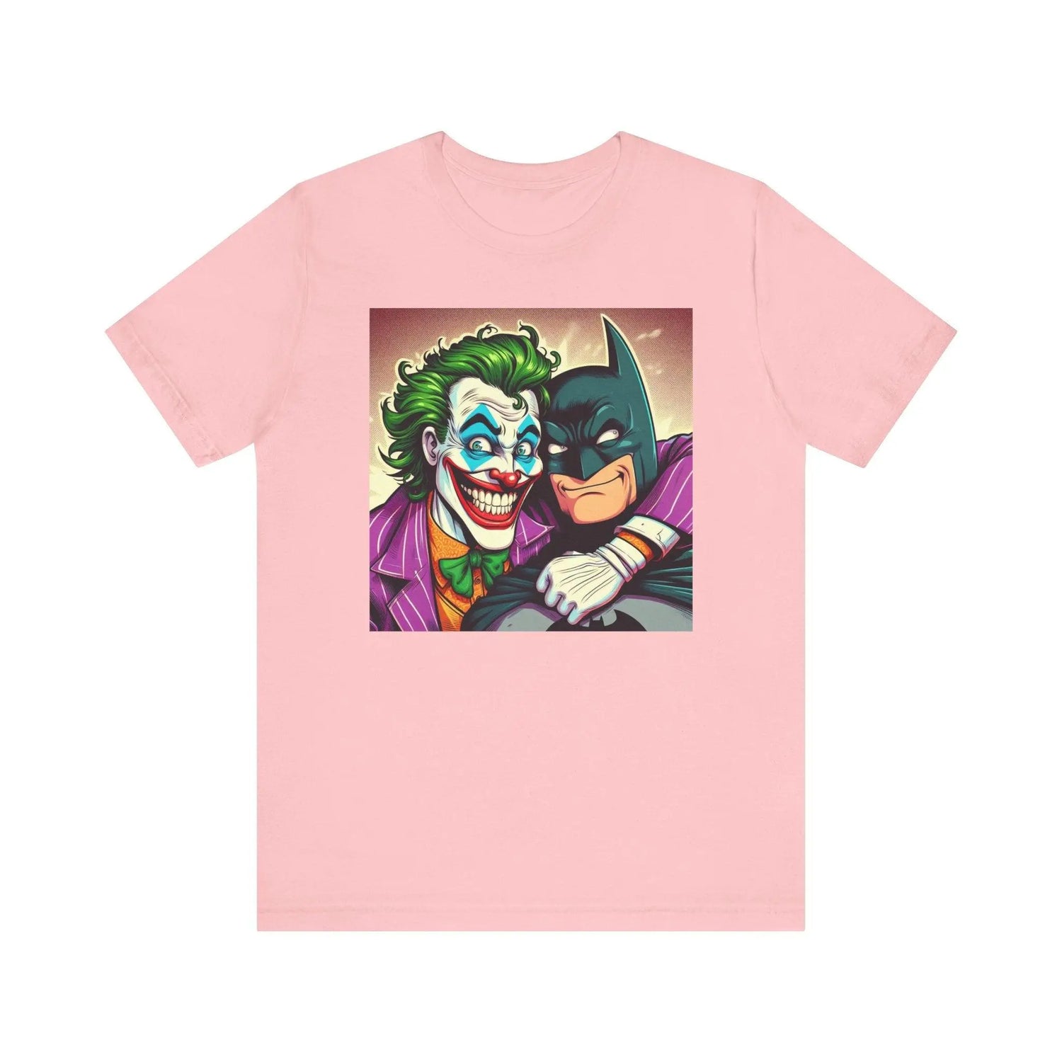 Batman and Joker Besties Shirt, Cute Joker Batman Movie, Superhero Best Friends Shirt, Men's and Women's Joker Unisex Jersey Short Sleeve Te - i3dyou