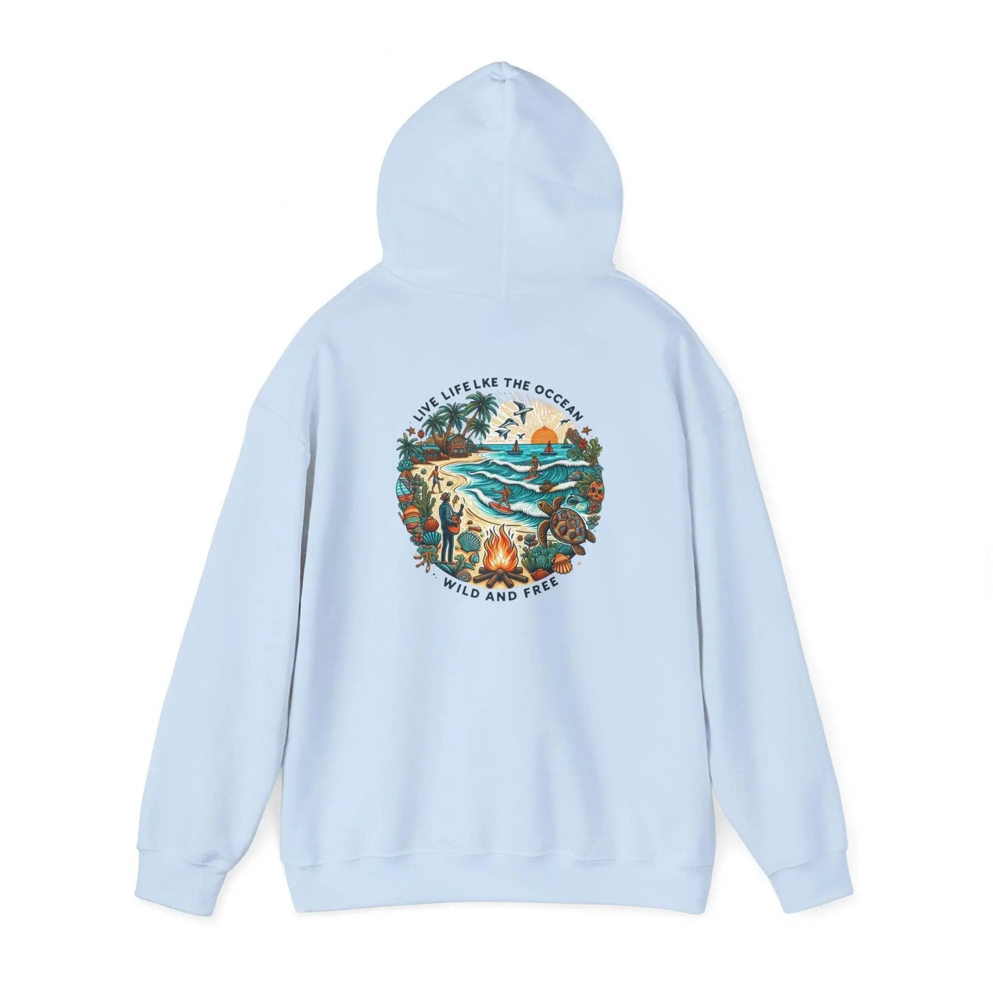 Beach Hoodie Summer Vibes Hoodie, Tumblr Sweatshirt Unisex Heavy Blend™ Hooded Sweatshirt - i3dyou