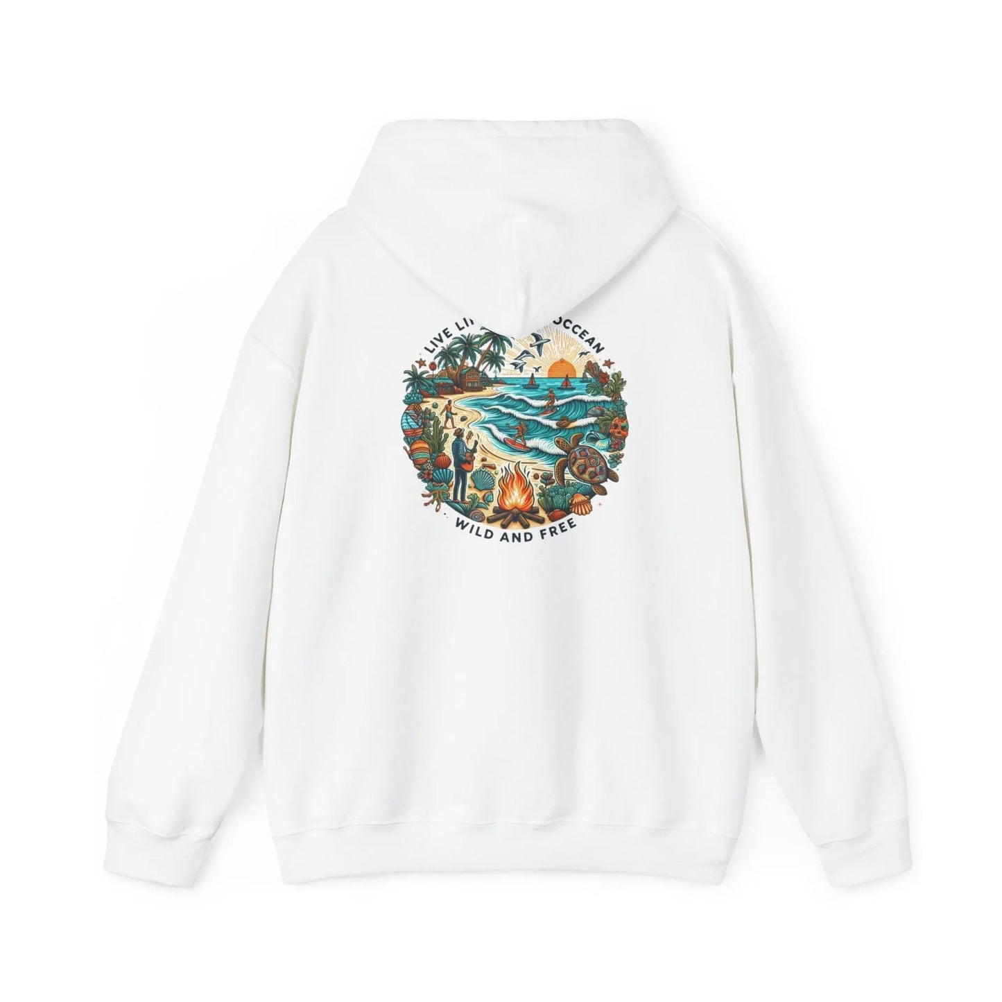 Beach Hoodie Summer Vibes Hoodie, Tumblr Sweatshirt Unisex Heavy Blend™ Hooded Sweatshirt - i3dyou