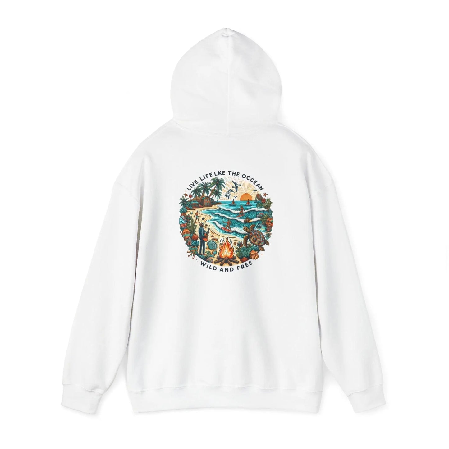 Beach Hoodie Summer Vibes Hoodie, Tumblr Sweatshirt Unisex Heavy Blend™ Hooded Sweatshirt - i3dyou