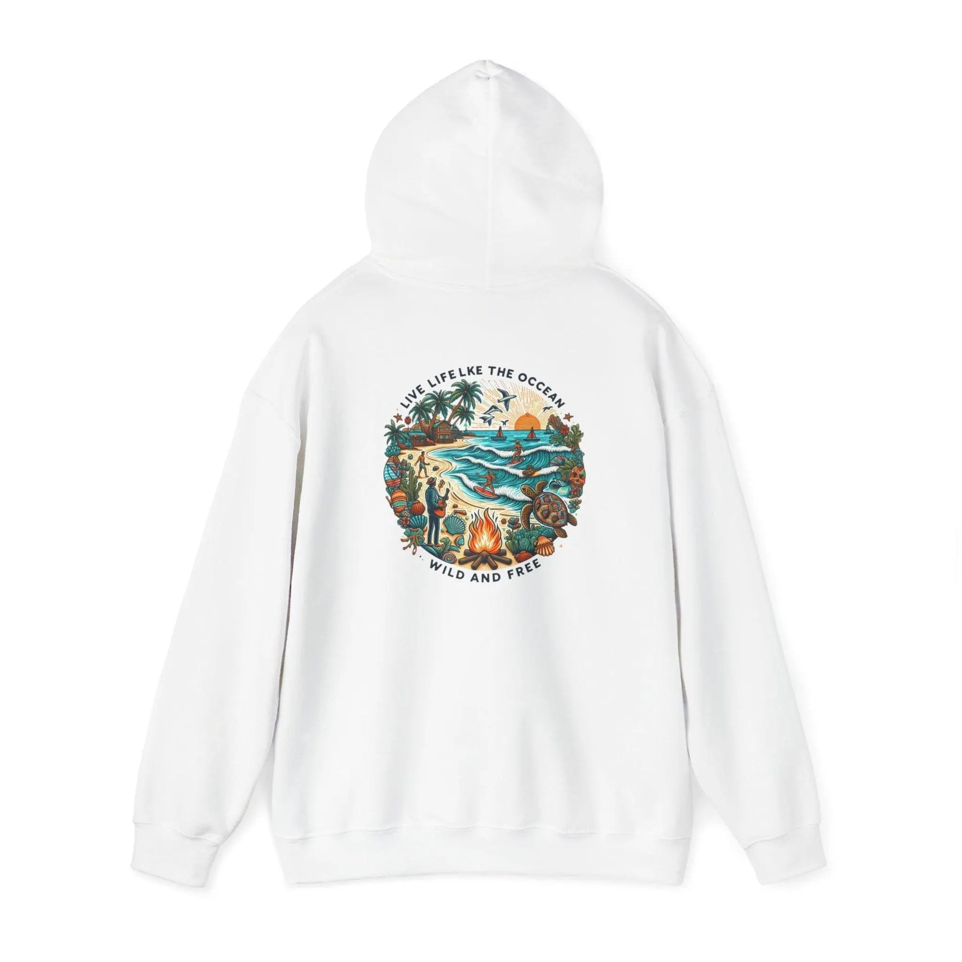 Beach Hoodie Summer Vibes Hoodie, Tumblr Sweatshirt Unisex Heavy Blend™ Hooded Sweatshirt - i3dyou