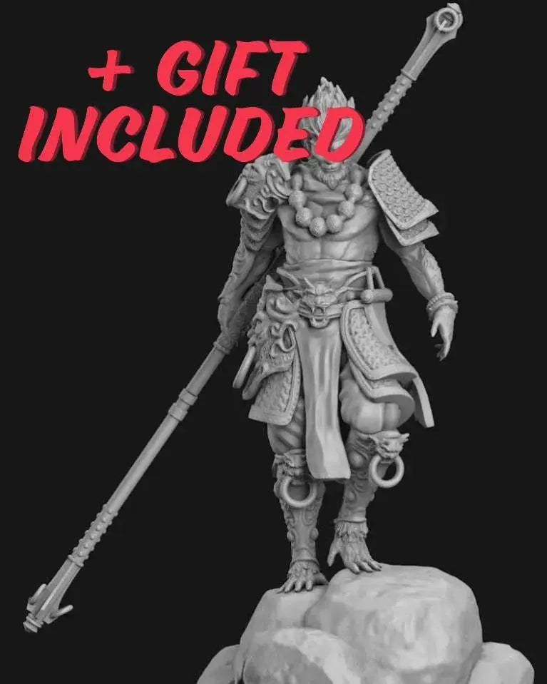 Black Myth Wukong, Sun Wukong Action Figure STL file, Wukong Mythology Figure – Handcrafted Monkey King Statue STL File to Download - i3dyou