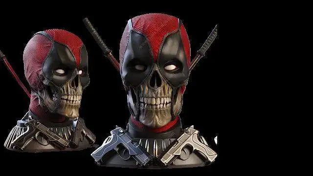 Deadpool head Bust 3D STL File Deadpool face bust Led eyes STL file ready to download - i3dyou