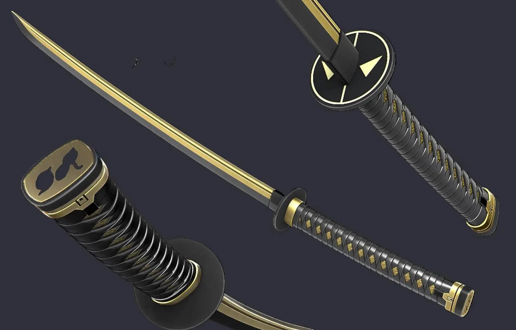 Deadpool Katana and Sheaths (Marvel Deadpool 3 and Wolverine) STL file ready to download - i3dyou