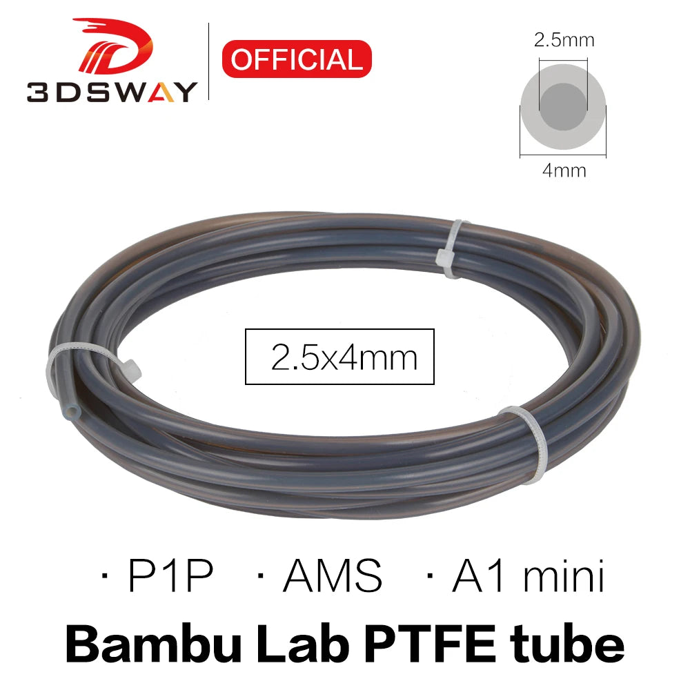 Bambu Lab P1P AMS A1 mini 3D Printer PTFE Tube Teflonto Pipe Bowden Extruder 1.75mm ID2.5mm OD4mm Bambulab Filament Parts - i3dyou