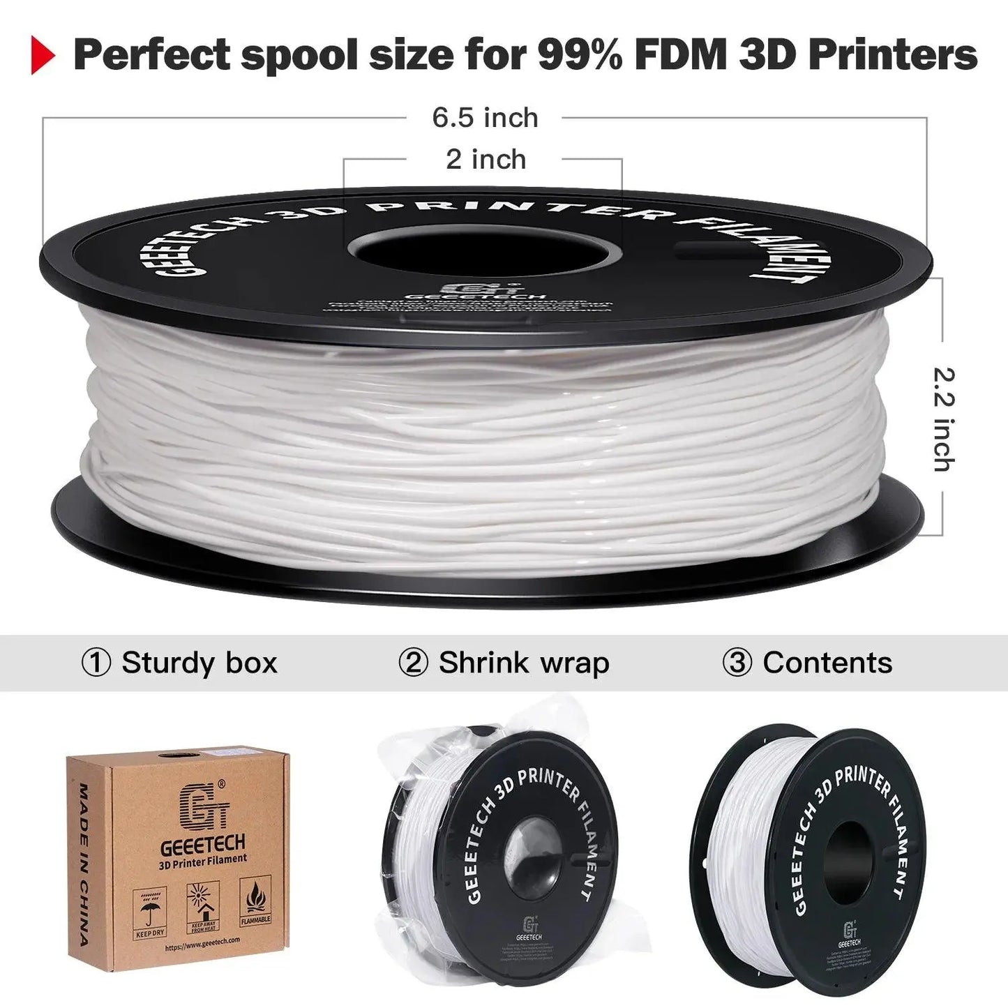 GEEETECH 1KG 1.75mm TPU Filament Flexible material for 3D Printers overseas warehouse fast shipping - i3dyou