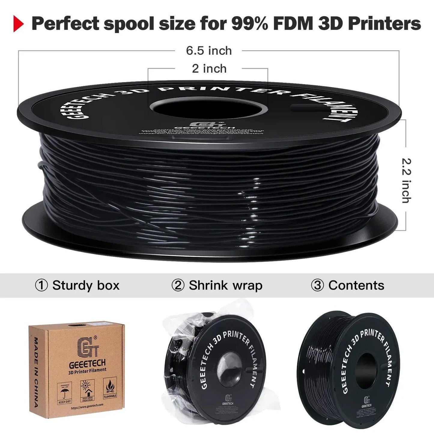 GEEETECH 1KG 1.75mm TPU Filament Flexible material for 3D Printers overseas warehouse fast shipping - i3dyou