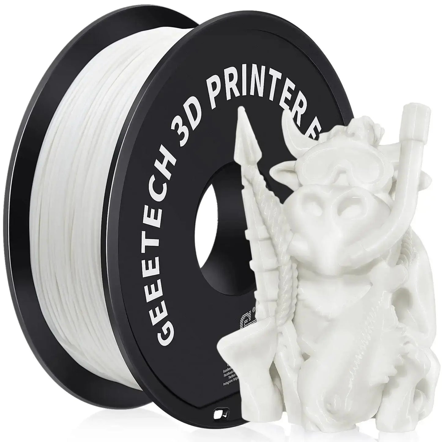 Geeetech ABS 3D Filament 1.75mm 1KG plastic, 3D Printer Material, Tangle-Free, Non-Toxic, Vacuum Packaging White Blac Redk BLue - i3dyou