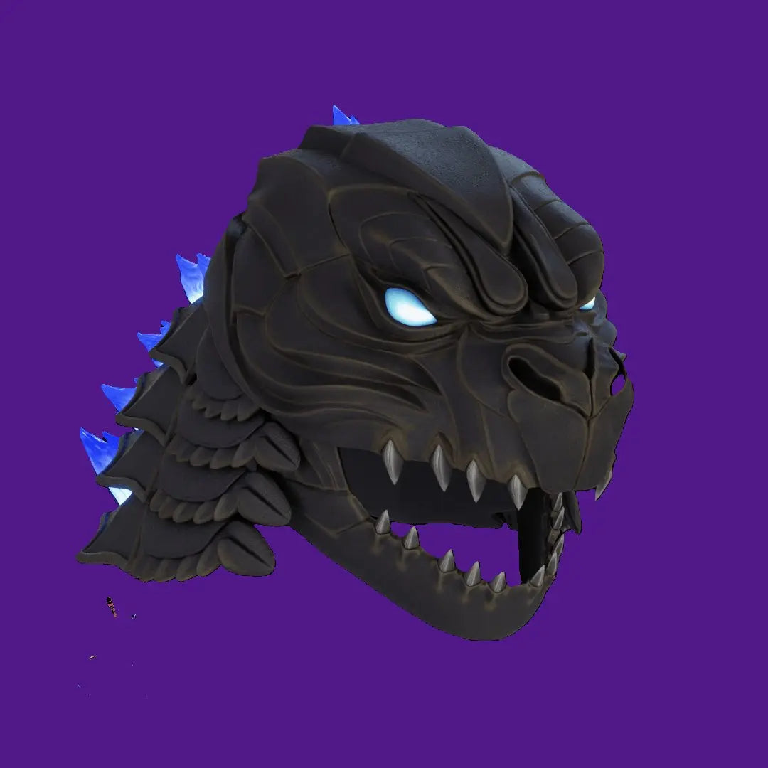 Godzilla Helmet mask cosplay 3D Printer File STL ready to download - i3dyou