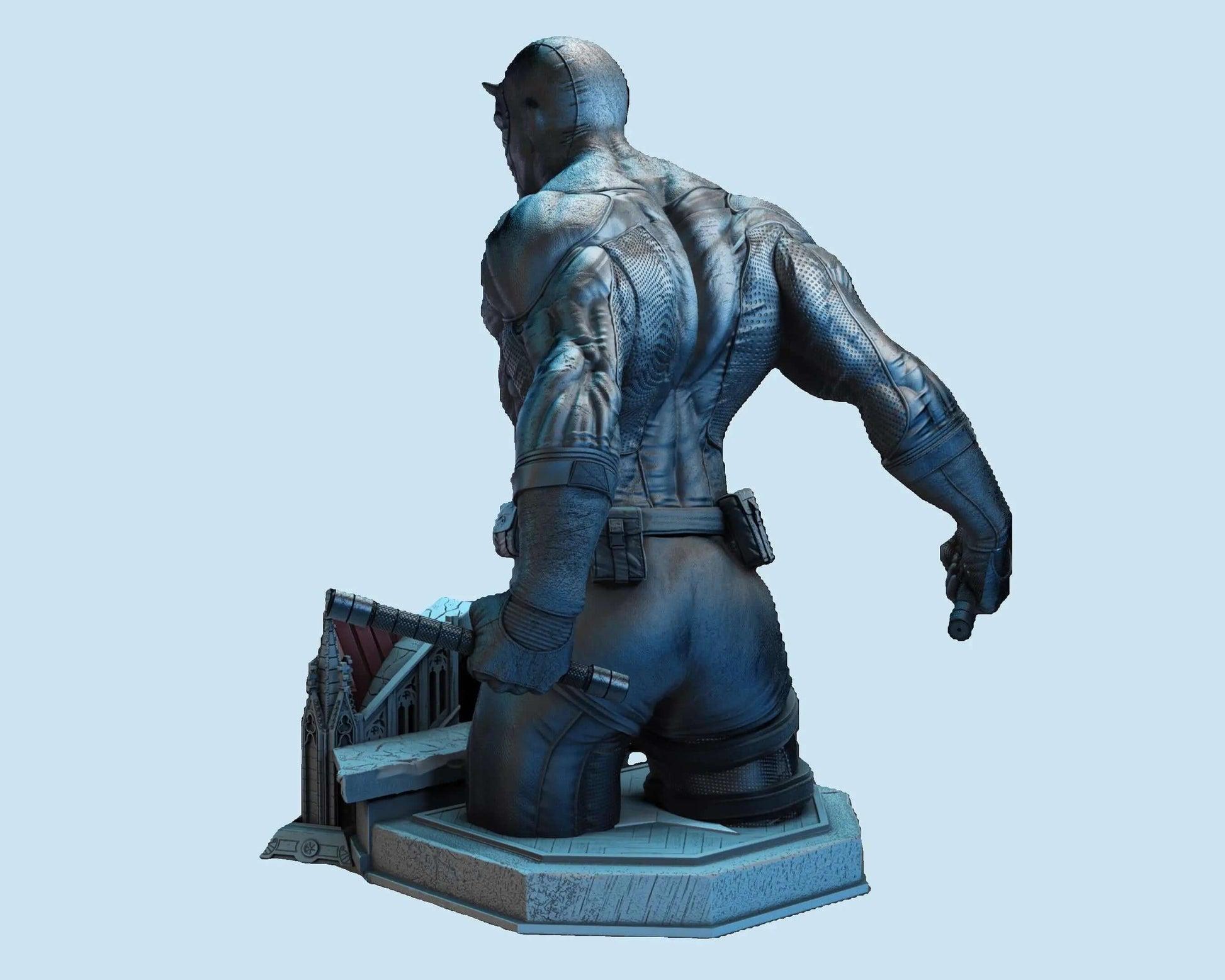 Daredevil, statue, 3d print STL file, Ready to print 3d printing service, sculpture, comics i3dyou