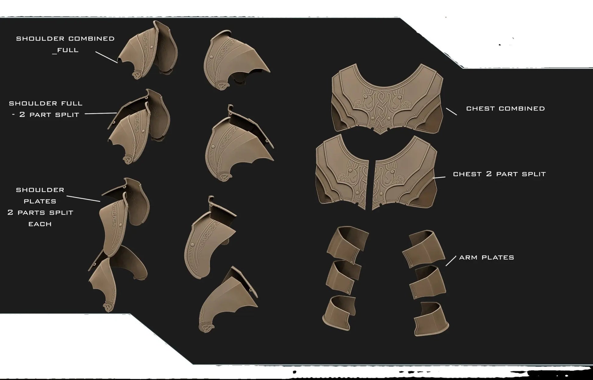 Kratos Cosplay God of chest armor Custom STL file ready to download - i3dyou