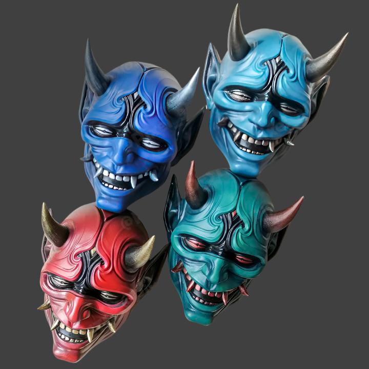 Samurai Oni Mask wall art 3d printable file i3dyou