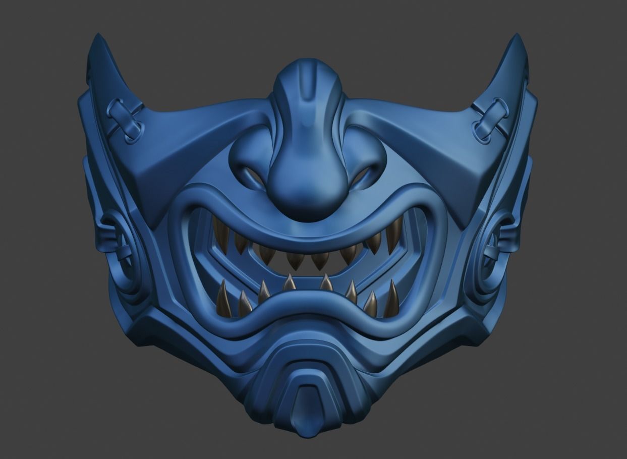 Samurai Oni Mempo mask 3d printable file i3dyou