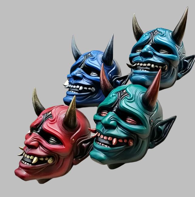 Samurai Oni Mask wall art 3d printable file i3dyou